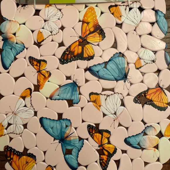 Butterfly Sink Mat, Butterfly Protective Pebble Decorative Sink Mat, Butterflies - Picture 9 of 14